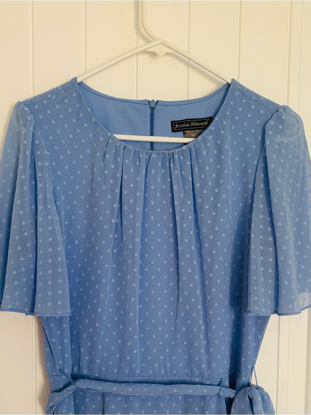 Jessica Howard periwinkle  Flutter Sleeve Dress like new